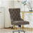 Modern Chenille Upholstered Tufted Button Home Office Chair, Adjustable Desk Chair Swivel Office Chair-99133323