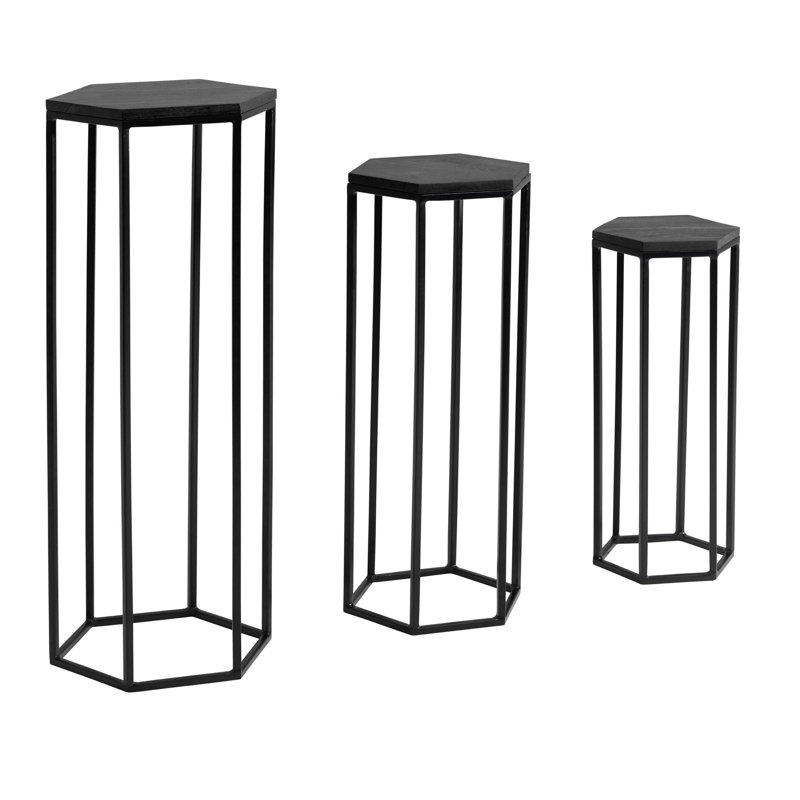 Epitome Plant Stand - Set of 3, Black