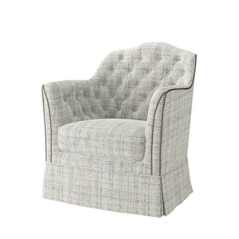 Fauteuil d'appoint Catriona, Galet Manchester, Petit étain