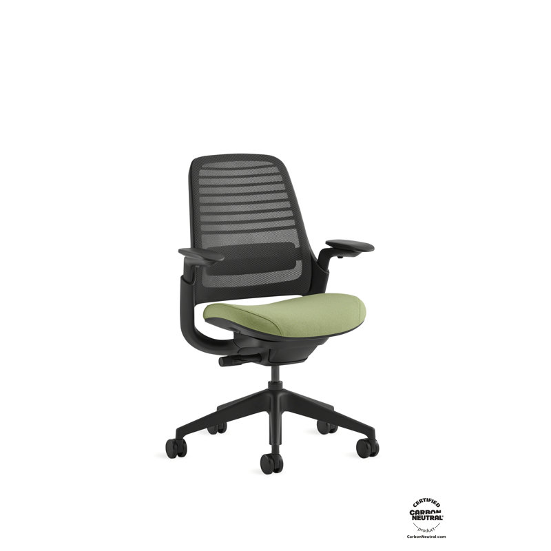 Steelcase Series 1 with CarbonNeutral Product Certification, Black, Dark Green, Carpet