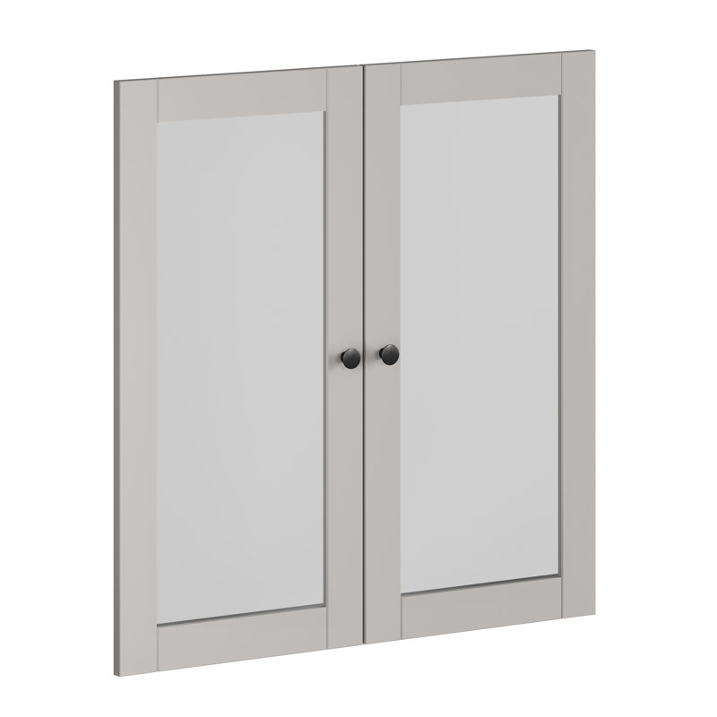 Ensemble de garde-manger modulaire 100% bois massif Bryanty, Off White
