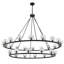 Lustre noir mat 30 lumières Rashana