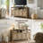 Pomodoro Boho TV Stand With 4 Rattan Storage Cabinets, Farmhouse TV Entertainment Center For Tvs Up To 65''-1455677331