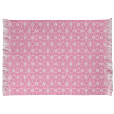 Tapis zone rose ornée cercles Mcguigan