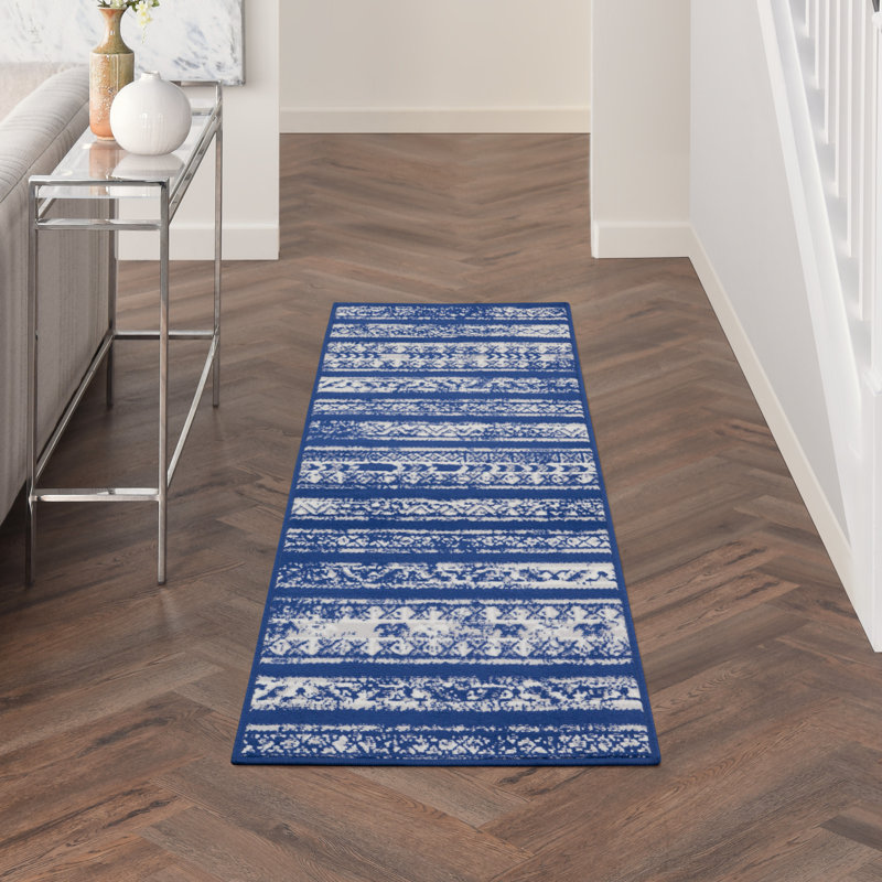 Striped Indoor Rug, Runner 2' x 8'