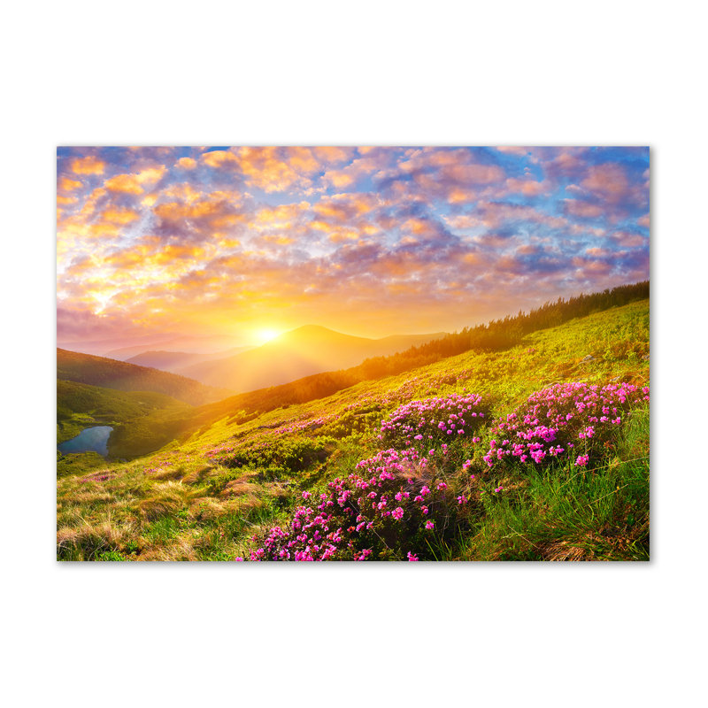 Sunset Mountains - Wrapped Canvas Print