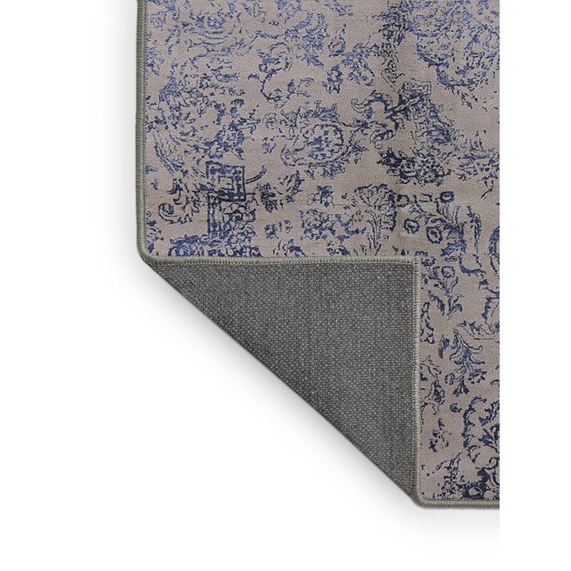Tapis oriental taupe / bleu Hunziker, Rectangle 2 pi x 4 pi