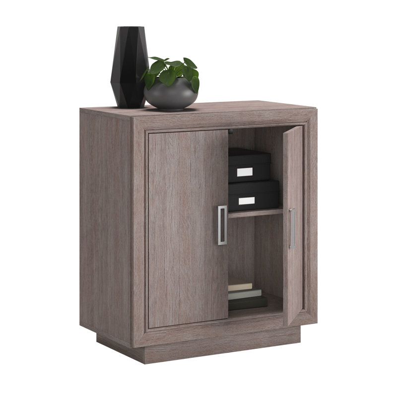 Armoire de rangement au design fonctionnel, finition gris moyen