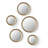 Bedouet 5-Piece Antique Gold Round Wall Mirror Set-949931312