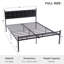 Metal Bed Frame with Faux Leather Tufted Headboard, Heavy-Duty Platform Bed Frame Black Sturdy Steel Slats Support, No Box Spring Needed, Noise Free, Full Size-2062731439