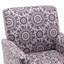Fauteuil à motifs en mélange de polyester, structure en bois de bouleau massif avec pieds fuselés bruns, chaise d'appoint rembourrée de mousse avec garniture pour le bureau du salon