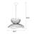 Elara Scalloped Wire Statement 1-Light Single Geometric Pendant-2062232586