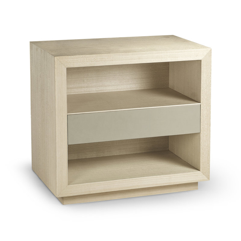 Water 1 - Drawer Solid Wood Nightstand