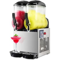 VEVOR Commercial Slushy Machine, 8L / 2.1 Gal Double Bowl Margarita Machine, 1155W Stainless Steel Margarita Smoothie Frozen D