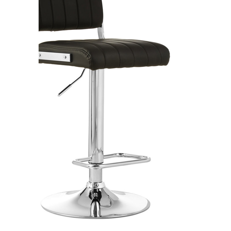 Sallisaw Swivel Upholstered Adjustable Height Counter Stool with Metal Frame