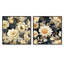 Pétales de fleurs blanches au paradis - ensemble de 2 collages floraux carrés-101848602-101848608