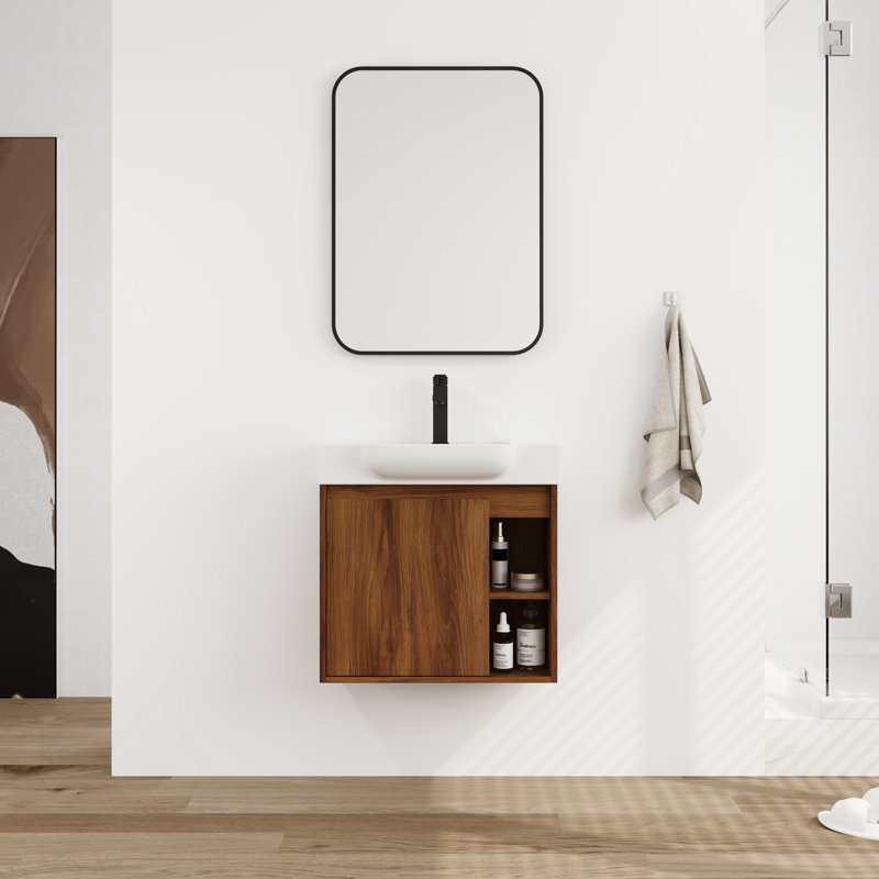 24'' Single Bathroom Vanity with Ceramic Top