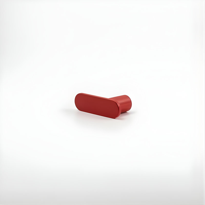 2" Bar Knob, Rose (Red), 1"