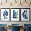 Indigo Collide I - Impression personnalisée de qualité supérieure avec cadre mat - 3 pièces-128606855-128606857