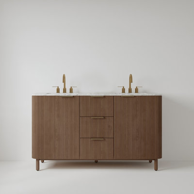 Kensington 60" Single Bathroom Vanity in Reeded Birch