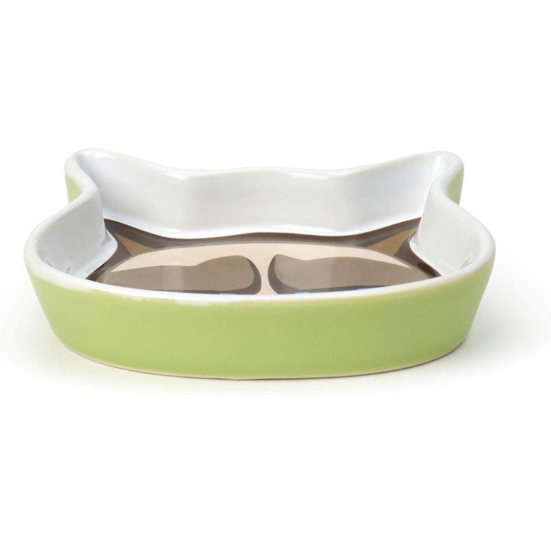 Bol facial pour chat grumpy, Vert