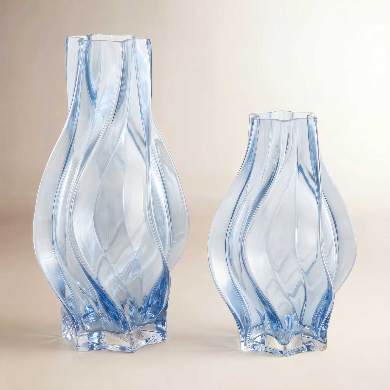 Glass Table Vase, Blue