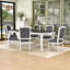 Ensemble de table de salle à manger 7 pièces avec tiroirs et chaises de rangement intégrés-958401780-958401777