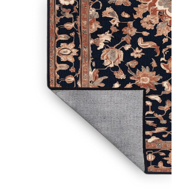 Tapis brun lavable à la machine, Rond 6 pi