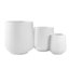 Tali 3 Piece Round Concrete Planter, Outdoor Indoor Large Planter Pots Containers with Drainage Holes for Set-2097808895