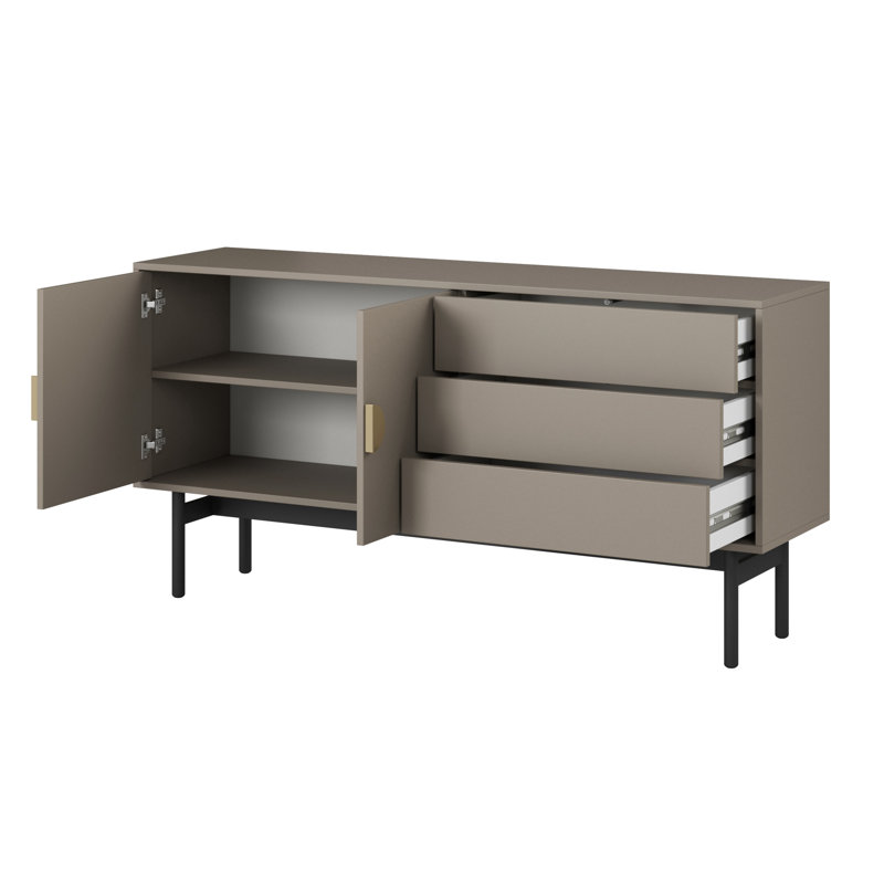 Anvitha Unfinished TV Stand for TVs up to 65", Beige
