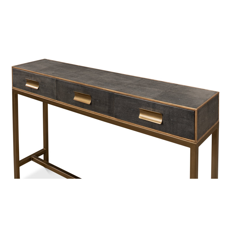 Shagreen 54'' Console Table, Antique Gray
