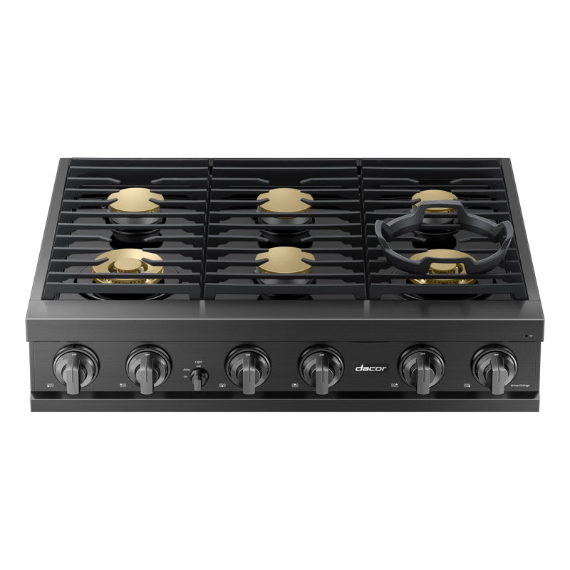 36" Gas Rangetop 6 Burners, NG/LP, Graphite Stainless