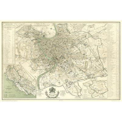 Landmarks of Rome 1 Piece Wrapped Canvas Wall Art