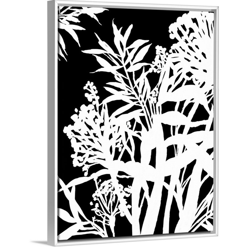 Reproduction d’art sur toile monochrome, H 18 po x l 14 po x P 1,75 po, Cadre blanc