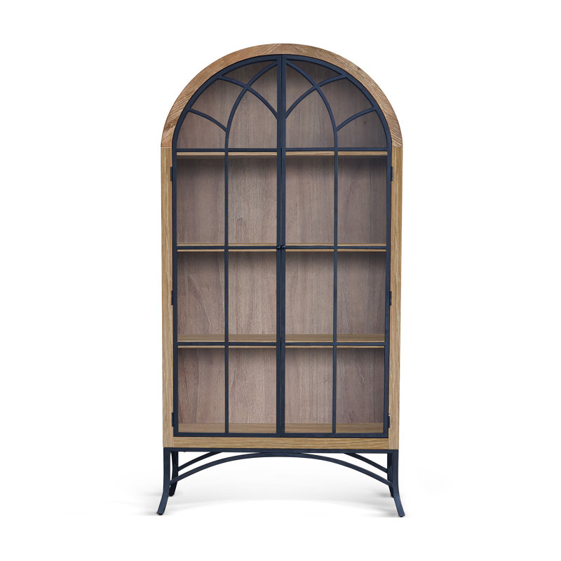 Lark Manor™ Ella Glass Display Cabinet, Beige
