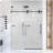 56"-60"W*72" H Frameless Single Sliding Shower Door – 5/16" (8mm) Clear Tempered Glass, Bypass Design with Matte Black Finish-122862326
