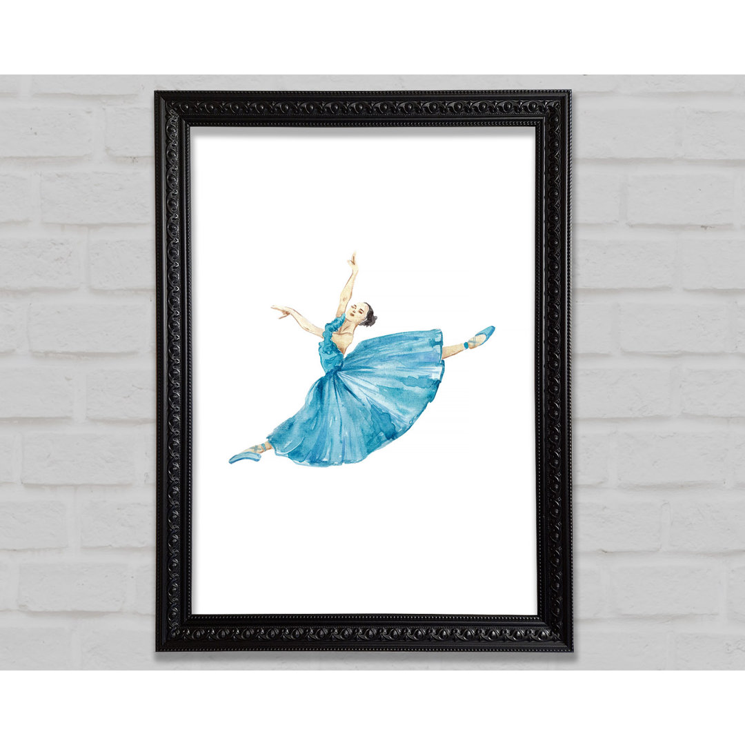 Blaue Ballerina 6 - Einzelne Bilderrahmen Kunstdrucke