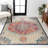 Lathan Bohemian FLAIR Boho Vintage Medallion Cream/Orange Rug-1564995375