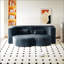 Canapé-lit moderne en velours côtelé convertible moderne, taille simple avec 2 coussins, aucun assemblage requis, idéal pour le salon et les invités, gris foncé
