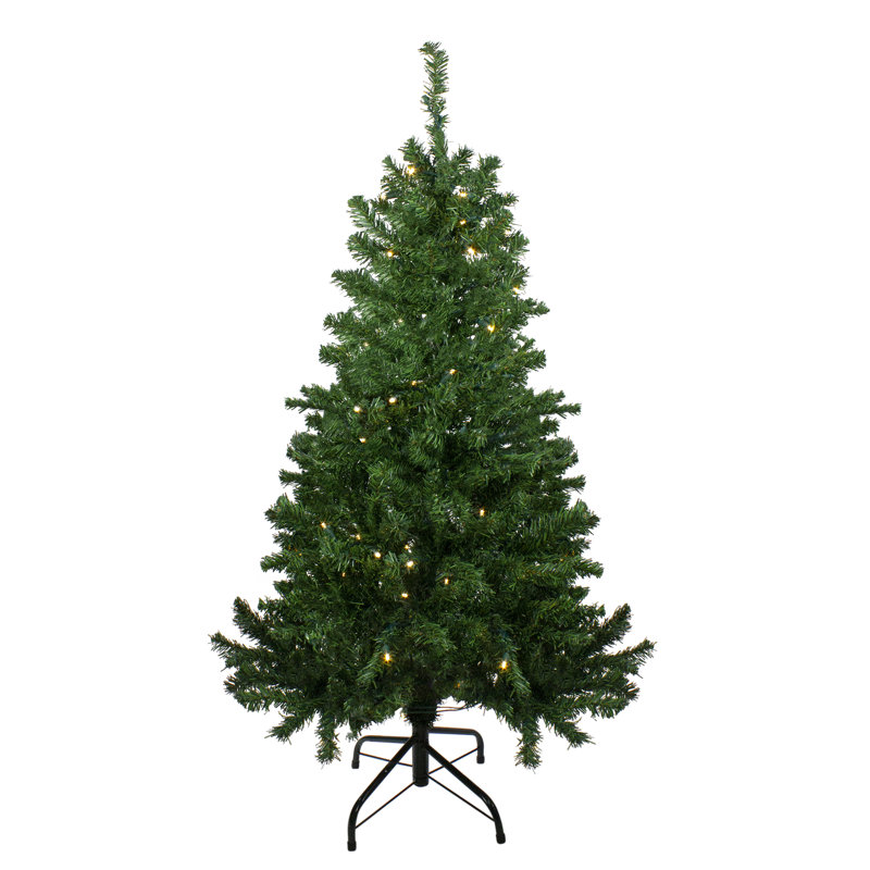 Arbre de Noël artificiel pin classique mixte 4 pi avec lumières DEL claires et chaudes