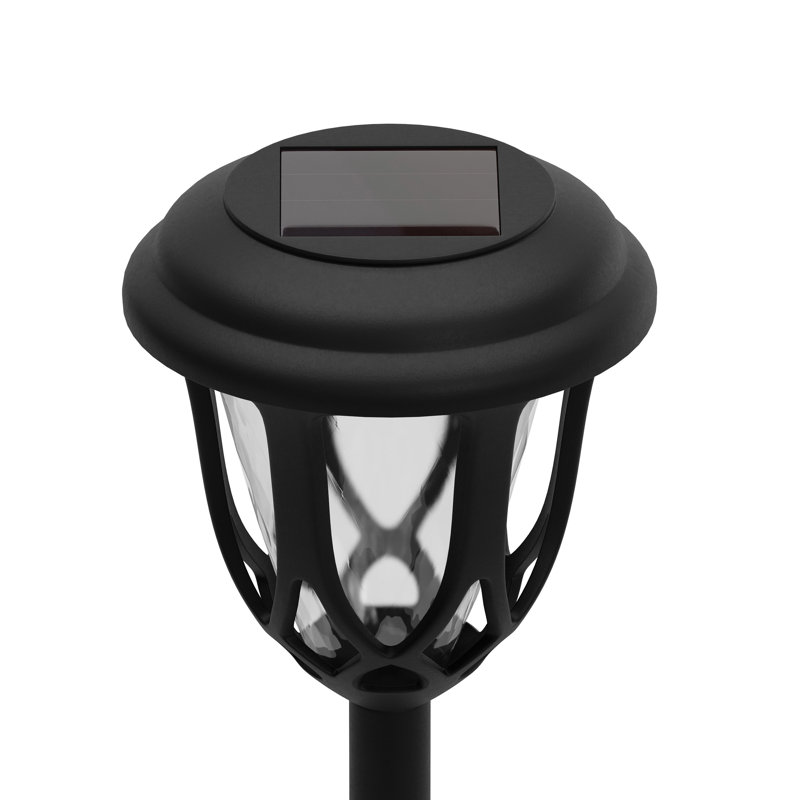 Black Tulip Design LED Solar Pathway Lights Set of 8