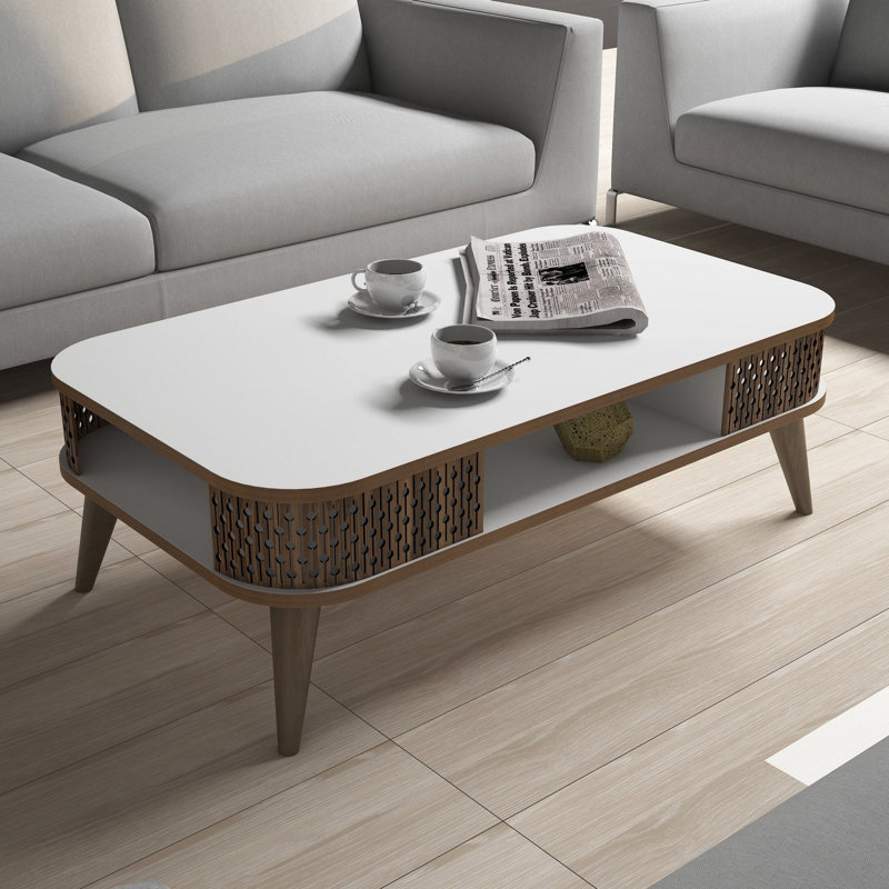Burkeville Four Leg Coffee Table with Storage