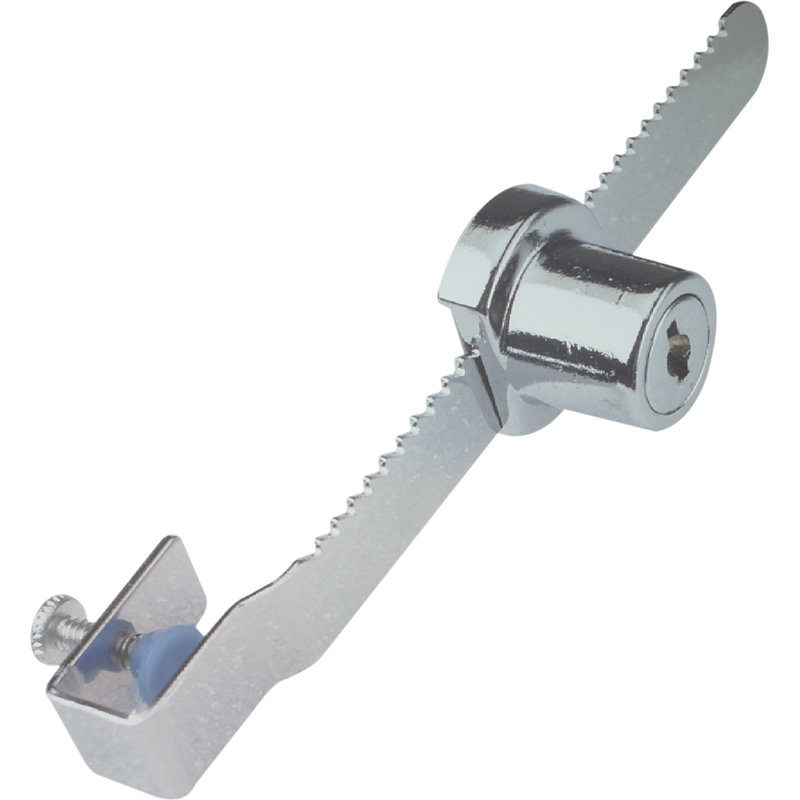 Prime-Line Showcase Window Key Lock, 9/16 in. x 5-1/2 in., Steel, Chrome Plated, Fits 5/16 in. Glass (Single Pack)