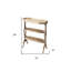  Table de bout contemporaine grise octogonale 28 po avec deux tablettes