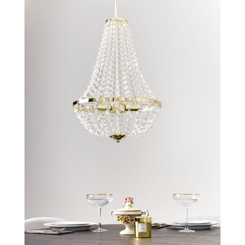 DIAMANTE 2 - Light Gold Chandelier Pendant
