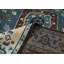 Tapis Oushak bleu en laine noué à la main 9 pi 1 po x 11 pi 11 po-467093744-467093746