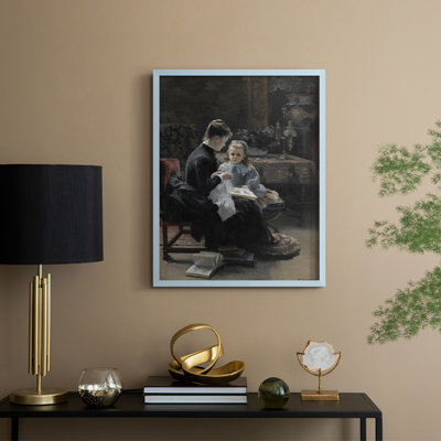 «Vintage Portrait Print CVI», reproduction encadrée - bois massif