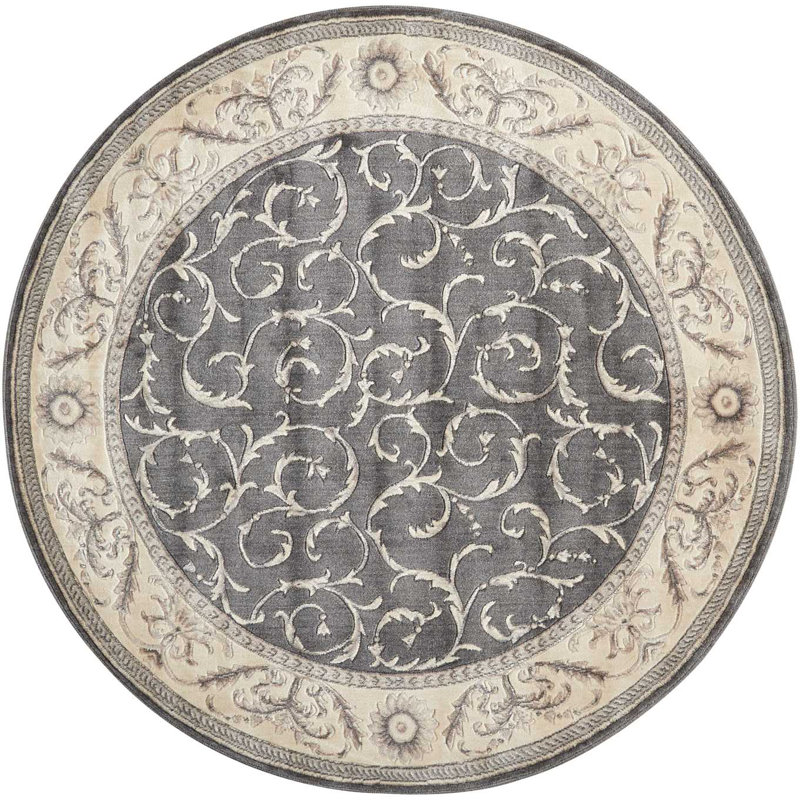 Golanka Oriental Indoor Rug, Round 5'6"