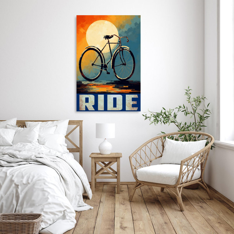 Bicycle Ride On Canvas Print, H 14 po x l 11 po x P 1,25 po