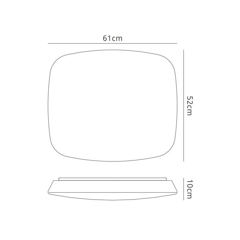 Quatro Acrylic LED Flush Mount